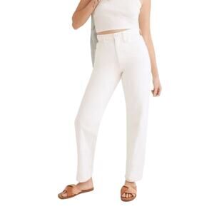 MADEWELL‎ $148 The Convertible Paperbag Dad Jean Tile White Size 28
